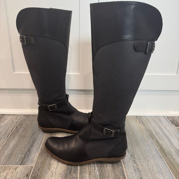 Merrell Adaline Tall Leather Riding Boots w/Zip&Buckle Black Womens Select Grip - Picture 5 of 8